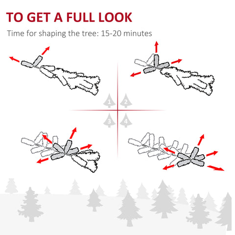 HOMCOM 9' Unlit Snow-Flocked Slim Artificial Christmas Tree, Realistic PVC Branches, 1014 Tips, Green, Sturdy Metal Base for Home & Office Holiday Decor