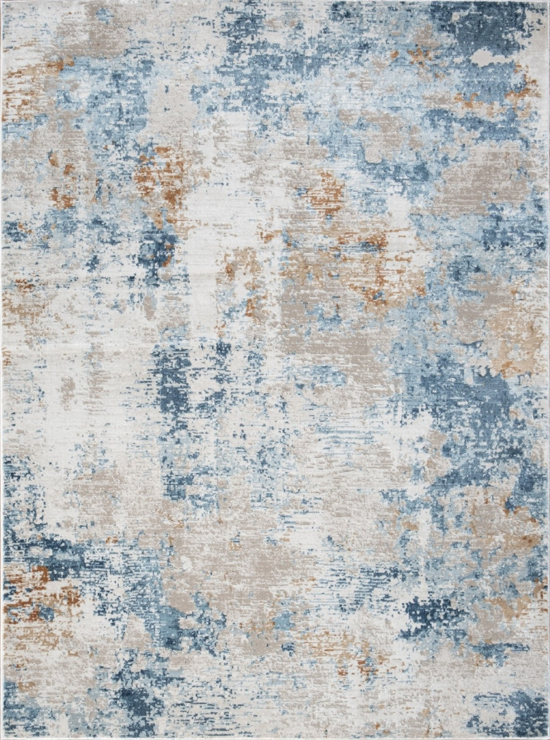 Elegance GC_CNC6003 Multi 2x3 ft Abstract Area Rug: Modern Polyester Beige Plush Comfort for Living Room, Entryway, Office - Stain Resistant, Low Pile, Jute Backing - Made in Turkey