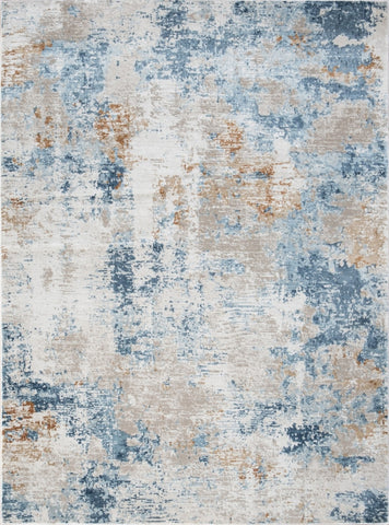 Elegance GC_CNC6003 Multi 2x3 ft Abstract Area Rug: Modern Polyester Beige Plush Comfort for Living Room, Entryway, Office - Stain Resistant, Low Pile, Jute Backing - Made in Turkey