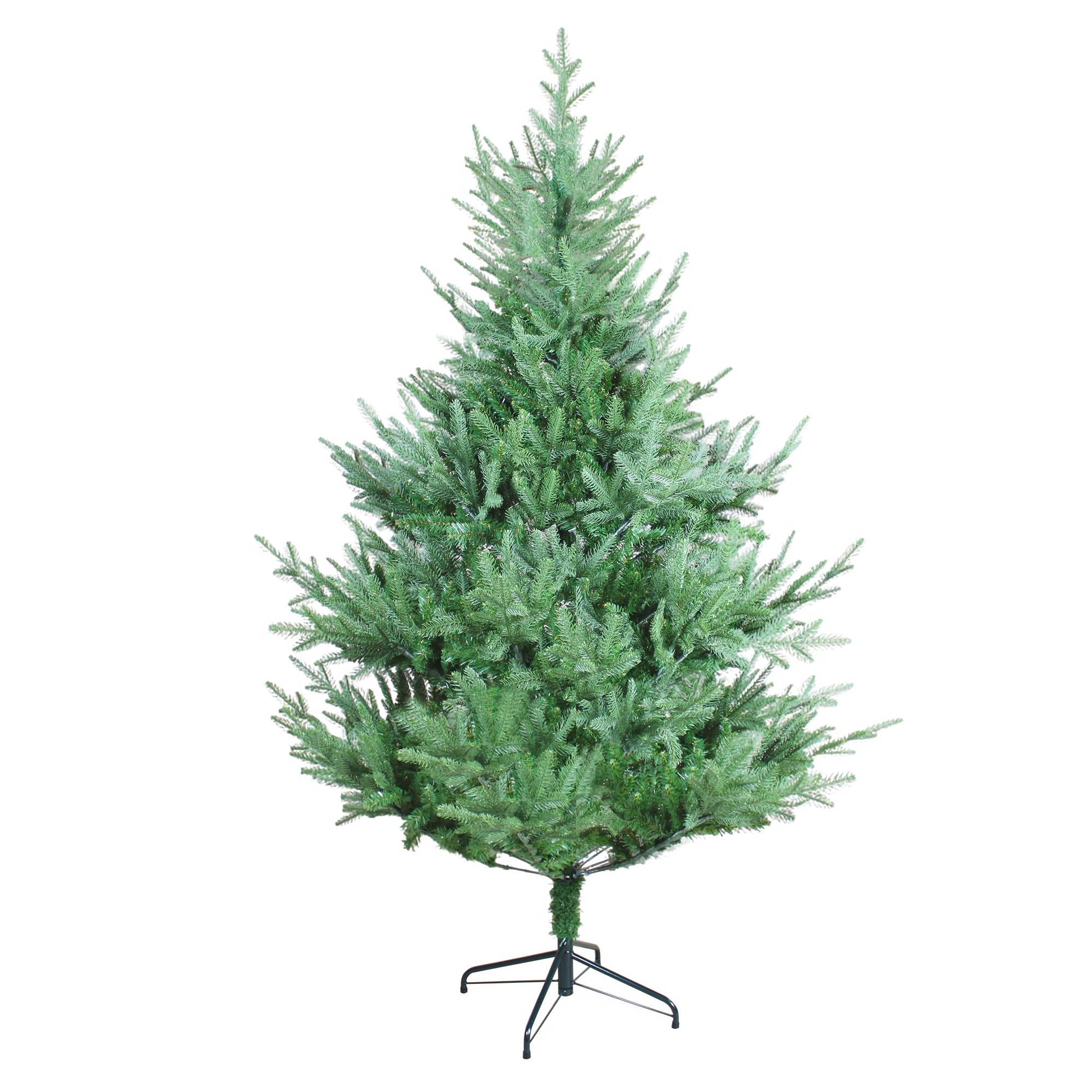 Winga 6FT 72-Inch Green Curved Christmas Tree - Realistic PE &amp; PVC, Fluffy Dense Branches, Easy Assembly, Stable Metal Base, Holiday Decor for Home &amp; Parties