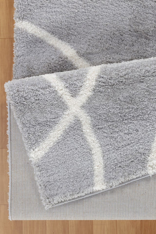 Luxury Grey Shag Area Rug - 5'3" x 7' Plush Polyester Floor Carpet for Living Room, Bedroom, High Traffic Areas, Pet-Friendly, Stain-Resistant, Made in Turkey