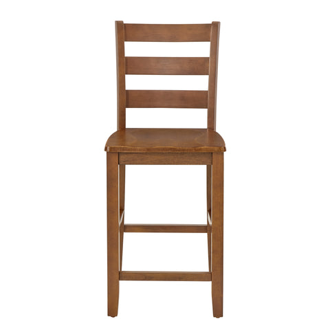 Retro Brown 5-Piece Dining Table Set with 4 Ergonomic Chairs, Space-Saving Design for Kitchen & Living Room, MDF & Rubber Wood, Easy Assembly