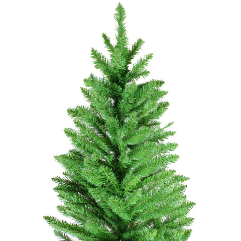 Winga 7FT Classic Pencil Christmas Tree | 84-Inch Slim Green PVC Tree for Holidays &amp; Decor | Dense, Realistic Branches, Foldable Metal Frame, Safe for Homes