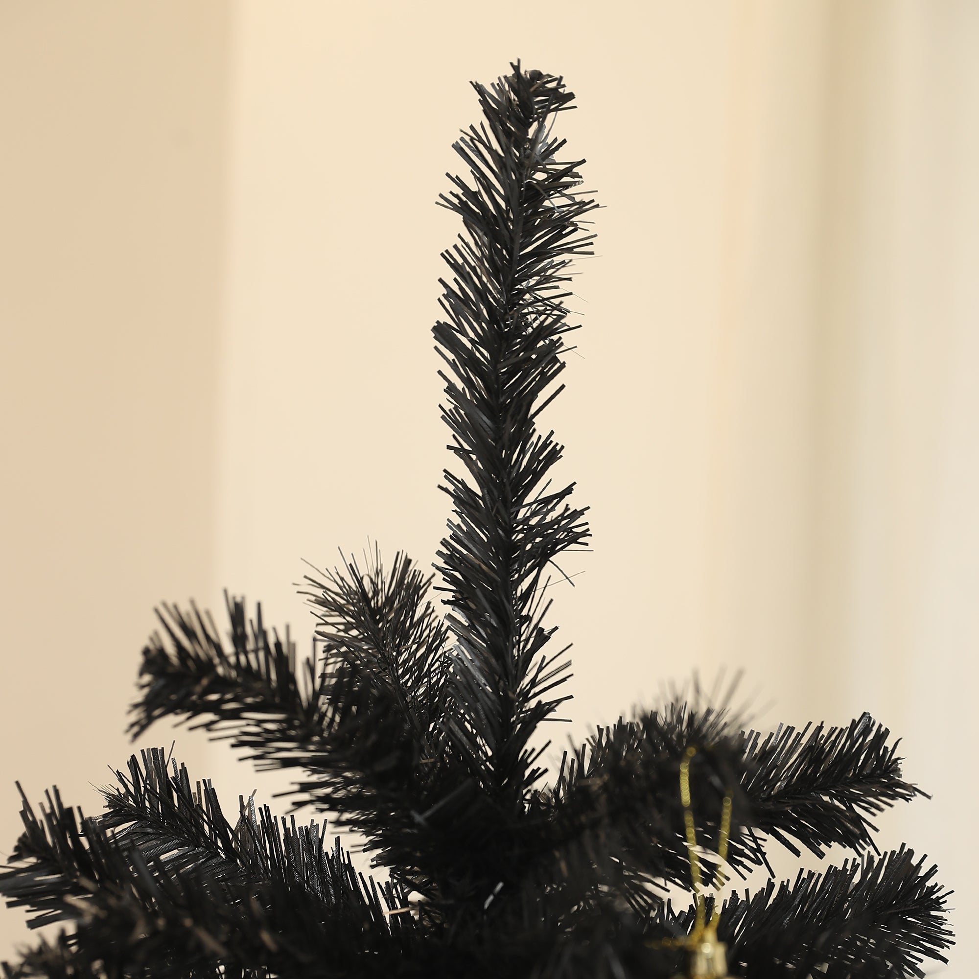 HOMCOM 6ft Black Artificial Christmas Tree: Auto-Open, 1000 Branch Tips, Steel Base, Flame-Retardant for Home &amp; Office Holiday Decor
