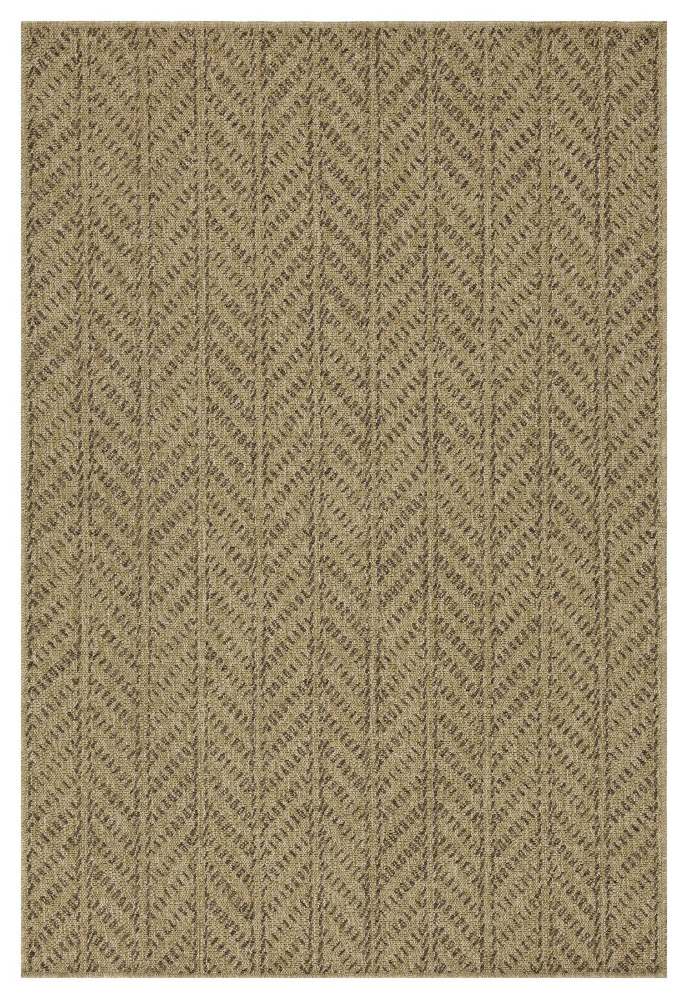 Earth GC Jute/Mocha 7'10"x10'3" Indoor/Outdoor Area Rug - Stain Resistant Polypropylene, Flatweave, Easy Clean, Durable for Patio, Deck, Living Room, Entryways, Made in Turkey
