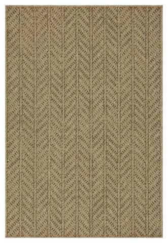 Earth GC Jute/Mocha 7'10"x10'3" Indoor/Outdoor Area Rug - Stain Resistant Polypropylene, Flatweave, Easy Clean, Durable for Patio, Deck, Living Room, Entryways, Made in Turkey