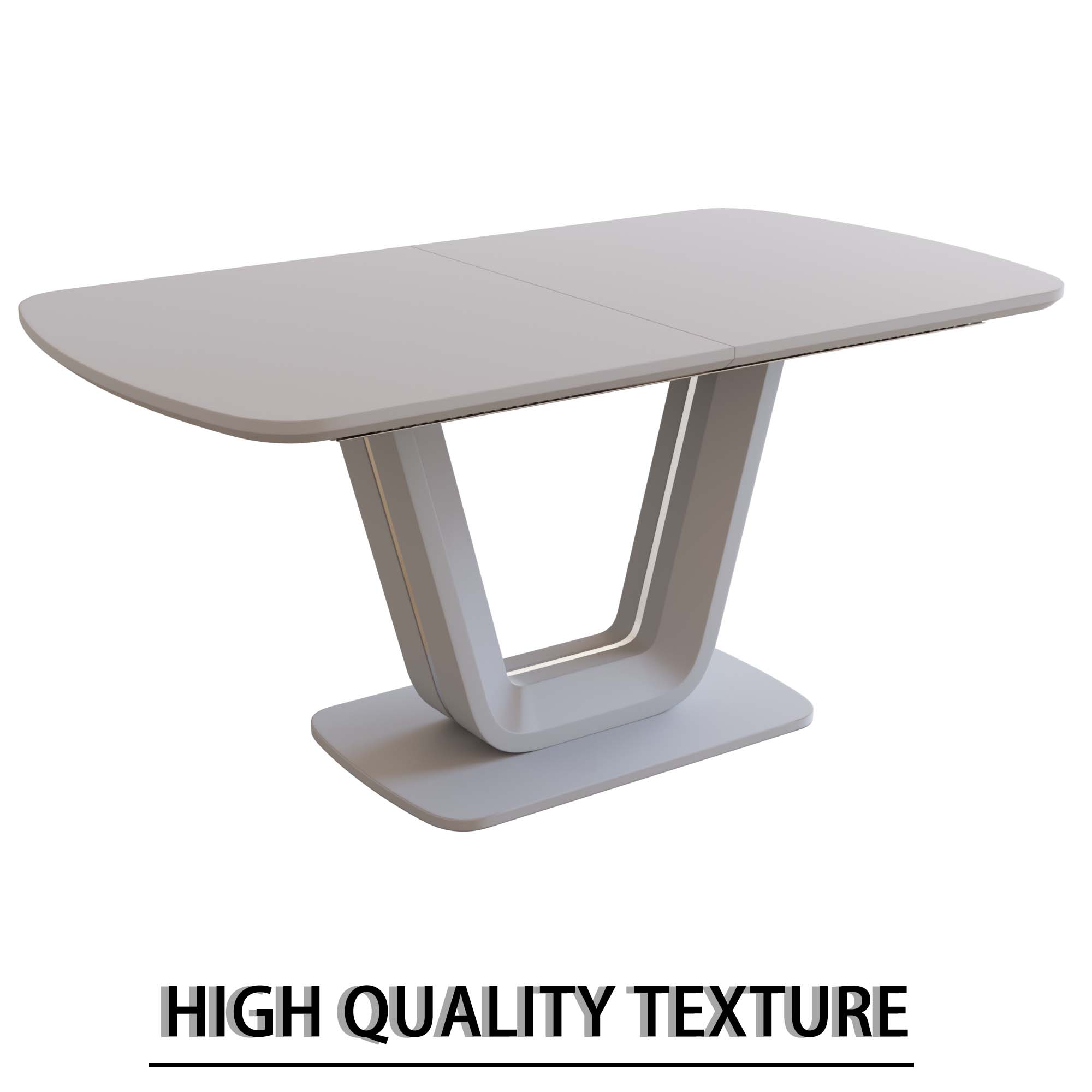 Expandable Dining Table Set for 2-8 People, 63-79" Gray MDF Kitchen Table with 4 PU Leather Padded Chairs, U-Shaped Legs, Modern Farmhouse Style for Dining Room & Living Room