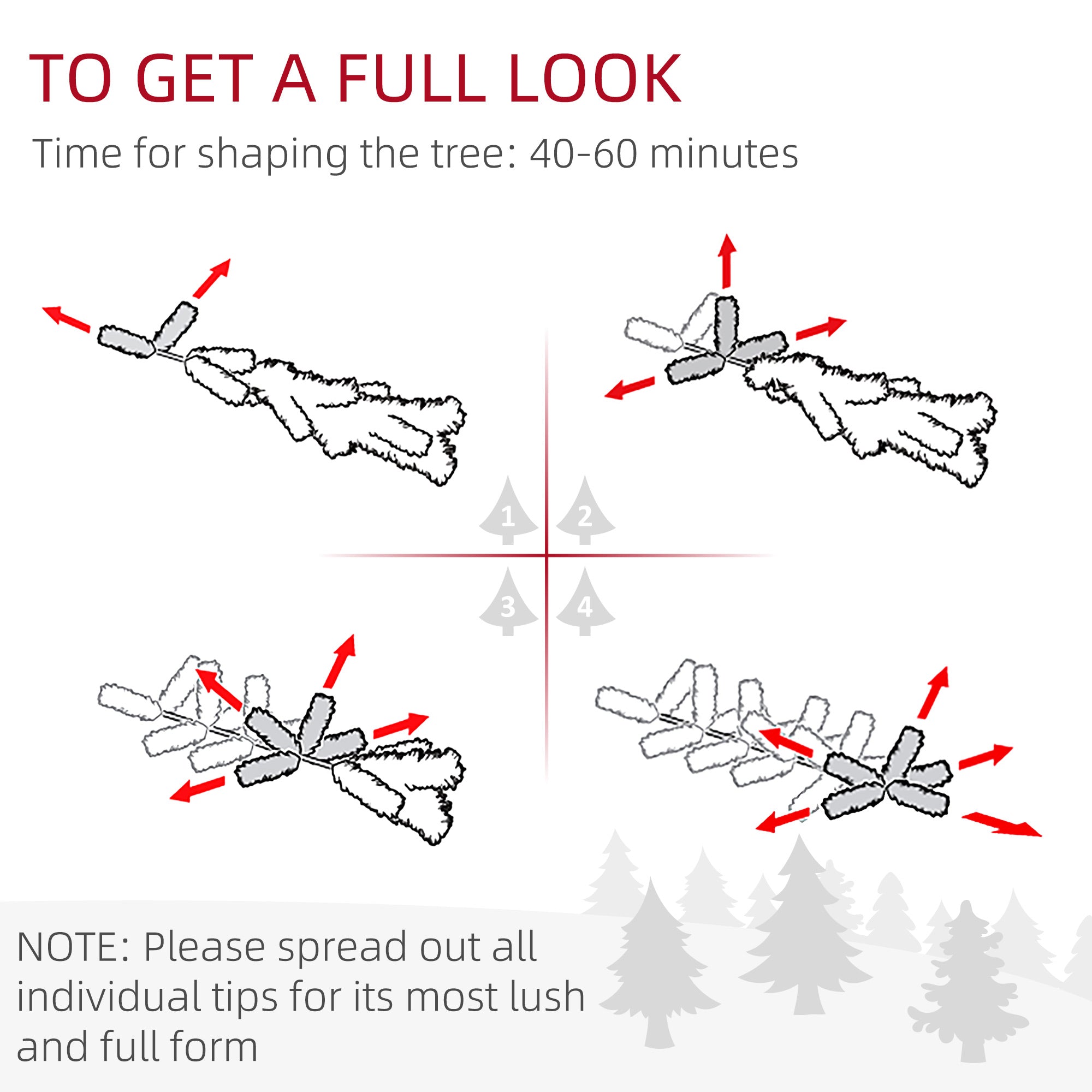 HOMCOM 7.5ft Snow Flocked Nordic Pine Artificial Christmas Tree | 1218 Tips, Hinged & Foldable Metal Stand | Realistic Green Xmas Tree for Indoor Holiday Decor, Easy Assembly