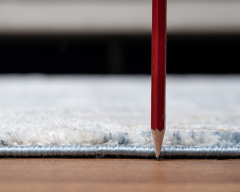 Noble GC_GEN7003 2'x3' Navy Blue Polyester Area Rug - Stain Resistant, Kid &amp; Pet Friendly Medallion Accent Rug, 0.31" Pile Height, Made in Turkey