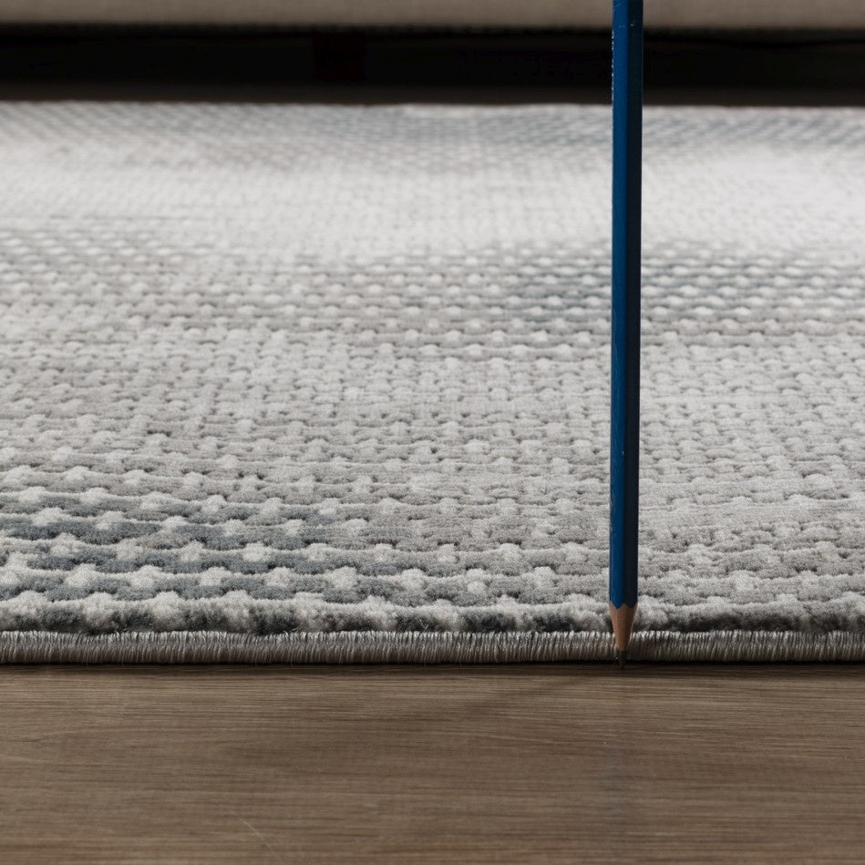 Geometrix GC_DIM1002 Gray Abstract Area Rug, 5'3" x 7'3", 100% Polyester Pile, Machine-Made in Turkey. Soft, Durable, Stain-Resistant for Living Room, Bedroom, Office.