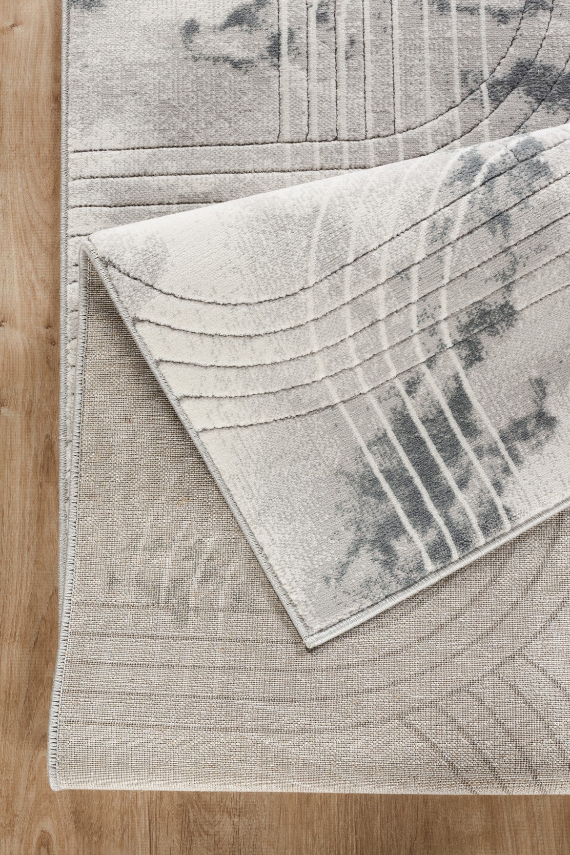 Geometrix GC_DIM1003 Gray 5'3" x 7'3" Area Rug | Ultra-Soft Polyester, 3D Geometric Design, Low Pile for Entryways &amp; High Traffic, Stain Resistant, Made in Turkey