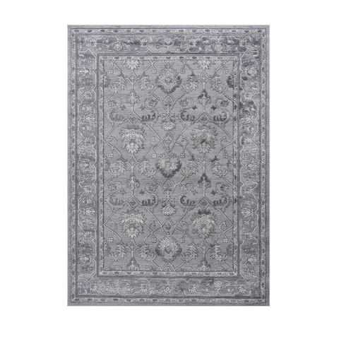 MARFI Collection 5x7 Grey Oriental Area Rug: Trendy Stain-Resistant Polyester, Kid &amp; Pet-Friendly, Durable Medium Pile (0.35"), Turkish Made