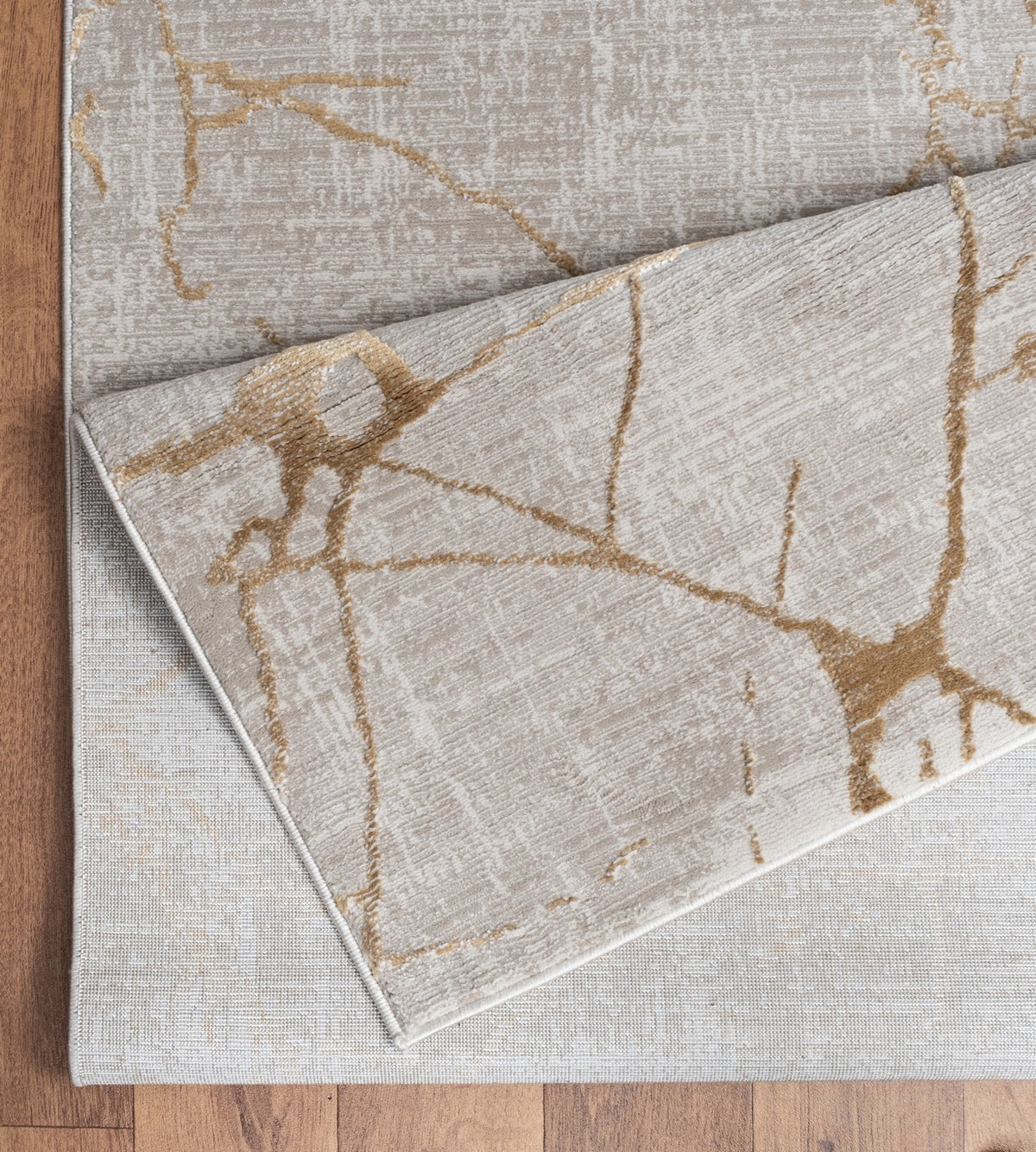 Elegance GC_CNC6004 Gold 7'10" x 10'3" Beige Polyester Area Rug | Soft, Durable, Stain-Resistant for Living Room, Bedroom, High-Traffic Areas | 0.31" Pile Height, Jute Backing, Made in Turkey