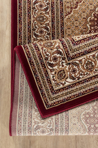 Manchester GC Red 5'3" x 7'3" Area Rug - Luxurious Herati Pattern, Durable Polypropylene, Stain-Resistant, Kid & Pet Friendly, Low Pile for Any Room