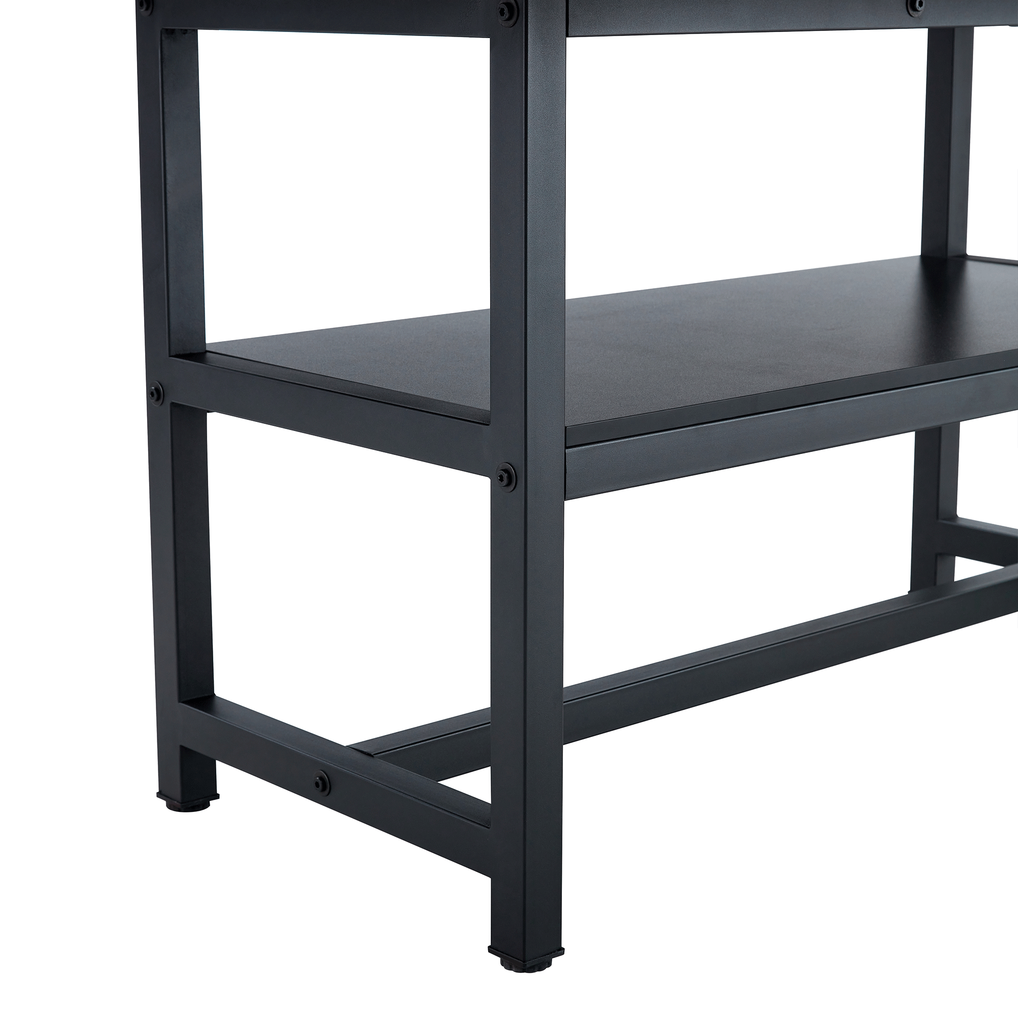 71" Wooden & Black Spliced Dining Table Set with Storage, Seats 6, Paired with Light Gray Linen-Cotton Chairs - Perfect for Kitchen, Dining Room, Home Gatherings