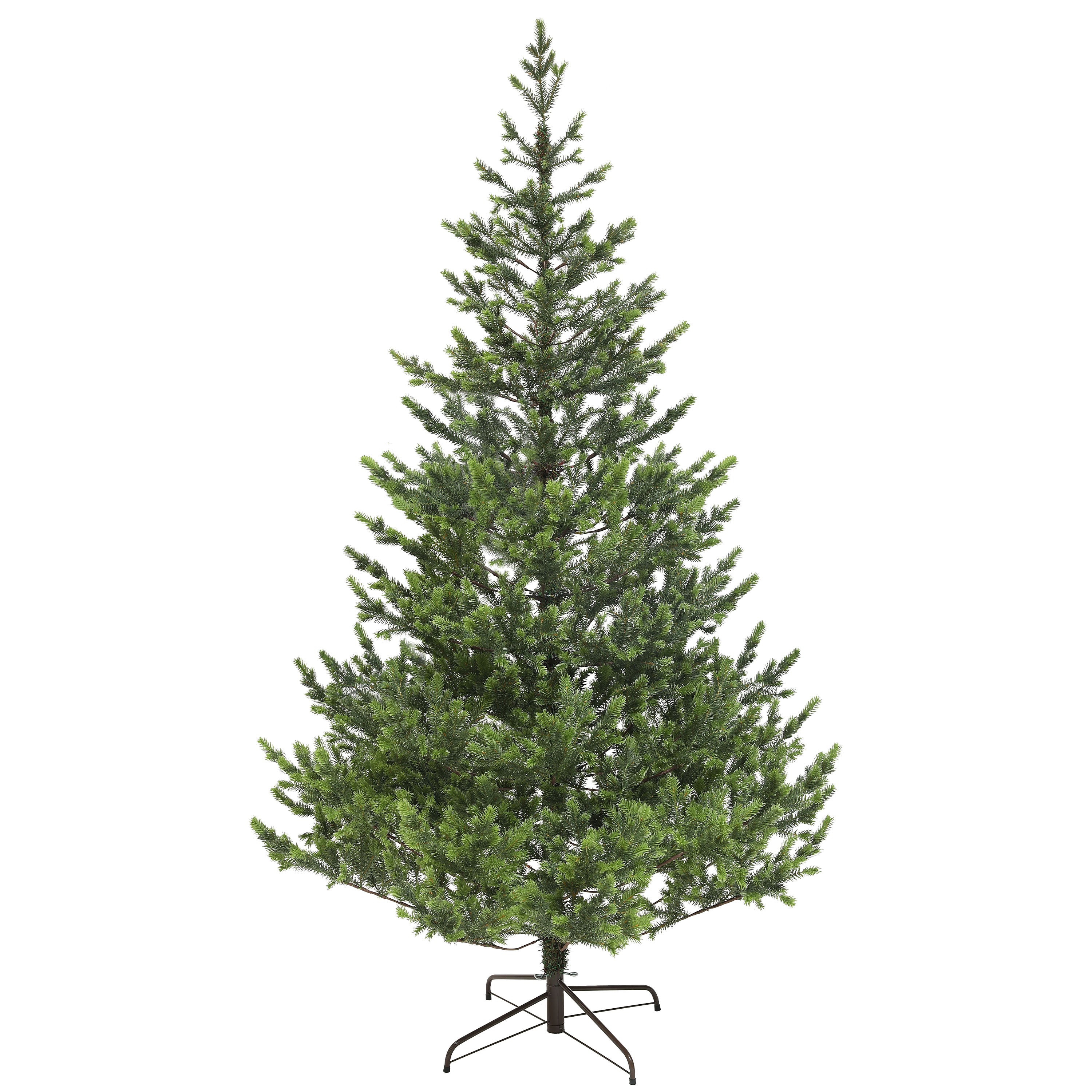 HOMCOM 7ft Sparse Realistic Cedar Artificial Christmas Tree, 2901 Tips, Hinged PE Needles, Green, Easy Assembly, Flame Retardant, Steel Base for Home & Office Holiday Decor