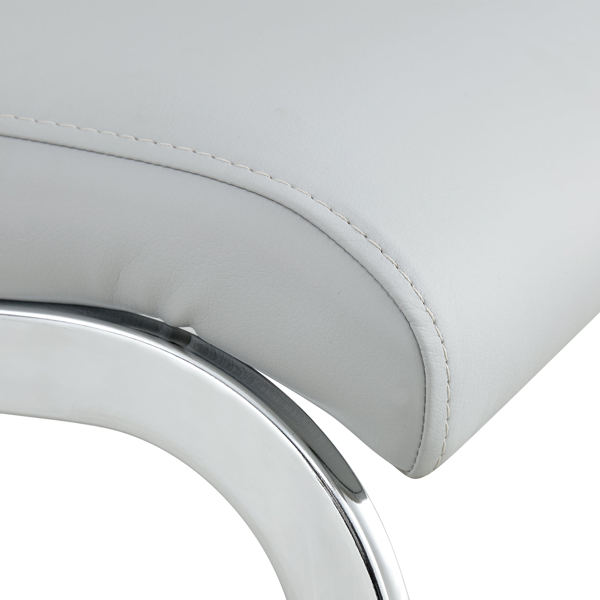 Elegant 8-Seater Dining Set: 71" Clear Tempered Glass Table &amp; 8 Light Gray PU Chairs with Silver Metal Legs for Modern Kitchens &amp; Dining Rooms