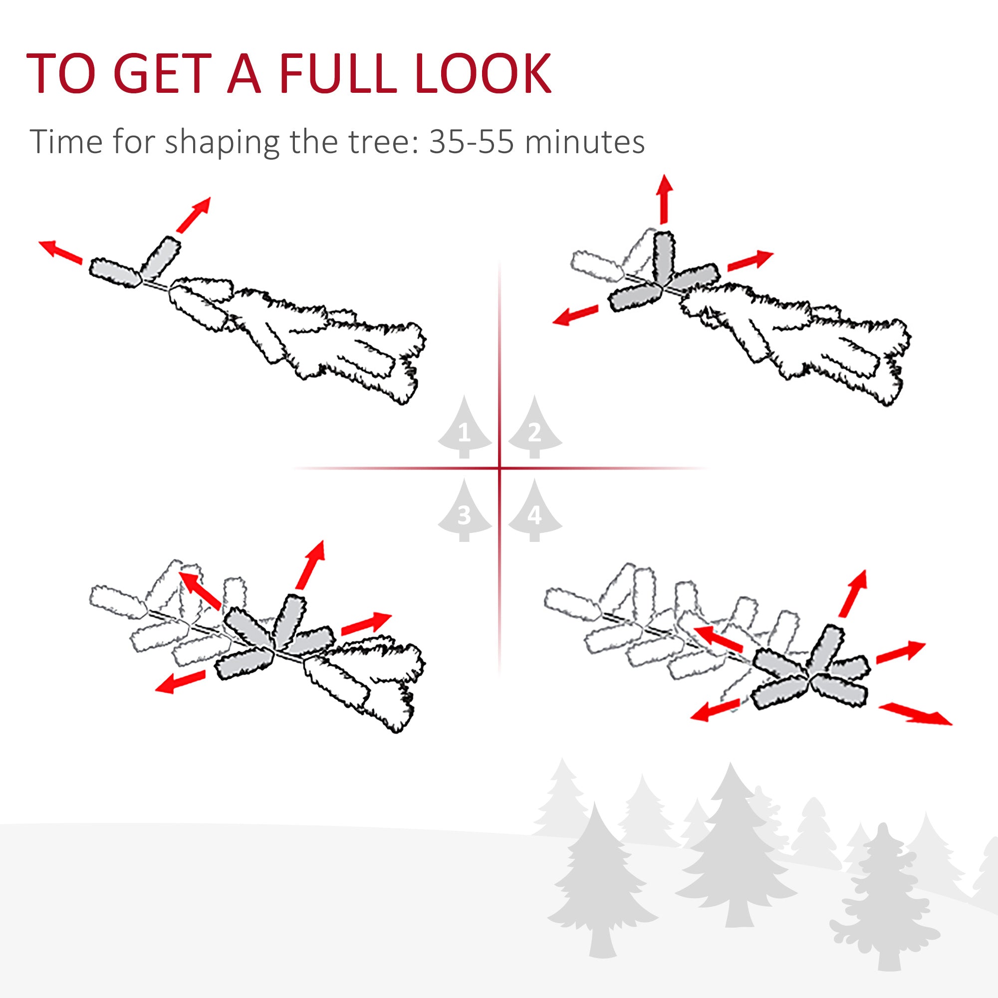 HOMCOM 9ft Snow-Dipped Artificial Christmas Tree | 460 LED Lights, 1298 Tips, Pine Cones &amp; Red Berries | Realistic PVC Branches for Festive Indoor Decor | Easy Assembly &amp; Storage