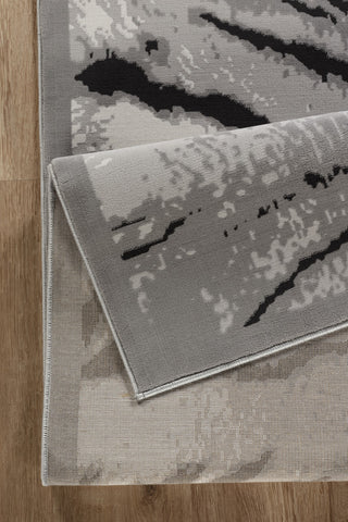 Rustic Gray Cowhide Area Rug | 5'3" x 7' | Realistic 3D Effect Polyester | Stain Resistant, Pet Friendly | Farmhouse, Lodge Decor | Machine-Made in Turkey