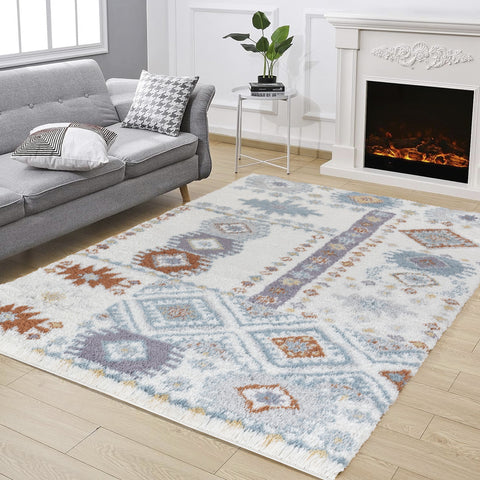 150-180 Characters:

Loft Shag Ivory Area Rug (7'10"x9'10"): Plush 1.18" Pile Polyester Shag Rug, Bohemian & Southwest Style for Living Room, Bedroom, Den. Made in Turkey.