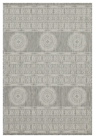 Sunshine Collection GC_HAR2024 Silver 2'7" x 7'3" Indoor/Outdoor Area Rug - Durable Polypropylene, Stain-Resistant, Easy Clean, Flatweave for Entryways, Patios, Living Spaces, Made in Turkey