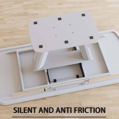 Expandable Dining Table Set for 2-8 People, 63-79" Gray MDF Kitchen Table with 4 PU Leather Padded Chairs, U-Shaped Legs, Modern Farmhouse Style for Dining Room & Living Room