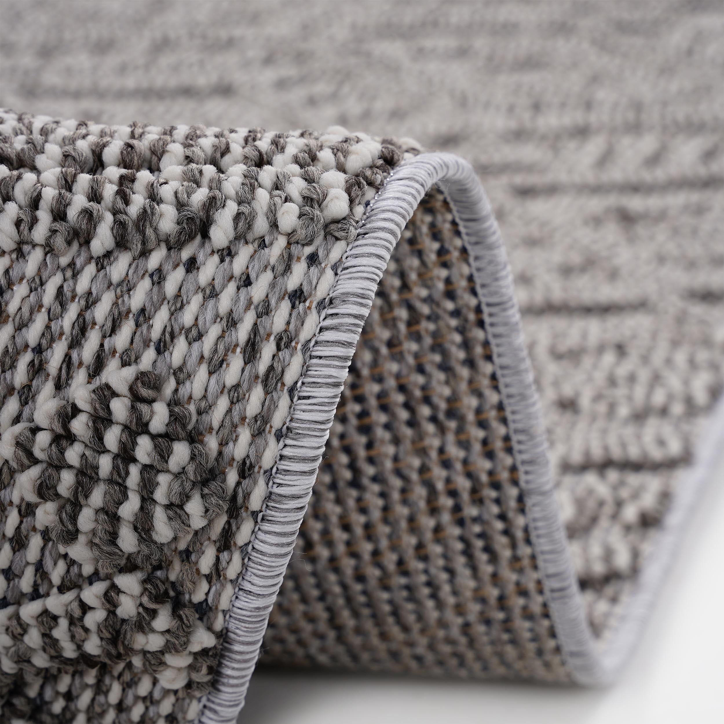 Guros Collection 5x7 White Area Rug - Trendy, Stain-Resistant, Shed-Free Polypropylene for Indoor/Outdoor Living Room, Bedroom, Entryway, Patio - Easy Care, Durable, 0.28" Pile