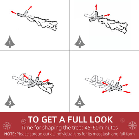 HOMCOM 9ft Snow Flocked Pine Artificial Christmas Tree - Realistic Unlit Green Fir with 1159 Tips, Auto-Open Design for Easy Assembly &amp; Storage, Flame-Retardant Plastic, Home Decor