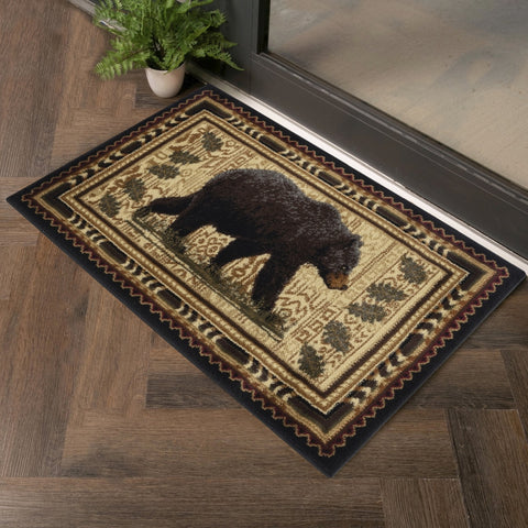 Nature's Nest GC_CBL3010 Black Lodge Area Rug 7'10" x 10'3" | 100% Polypropylene, Stain-Resistant, Kid & Pet Friendly | Soft, Durable, 0.39" Pile Height | Made in Turkey | Living Room, Bedroom, Entryway Decor