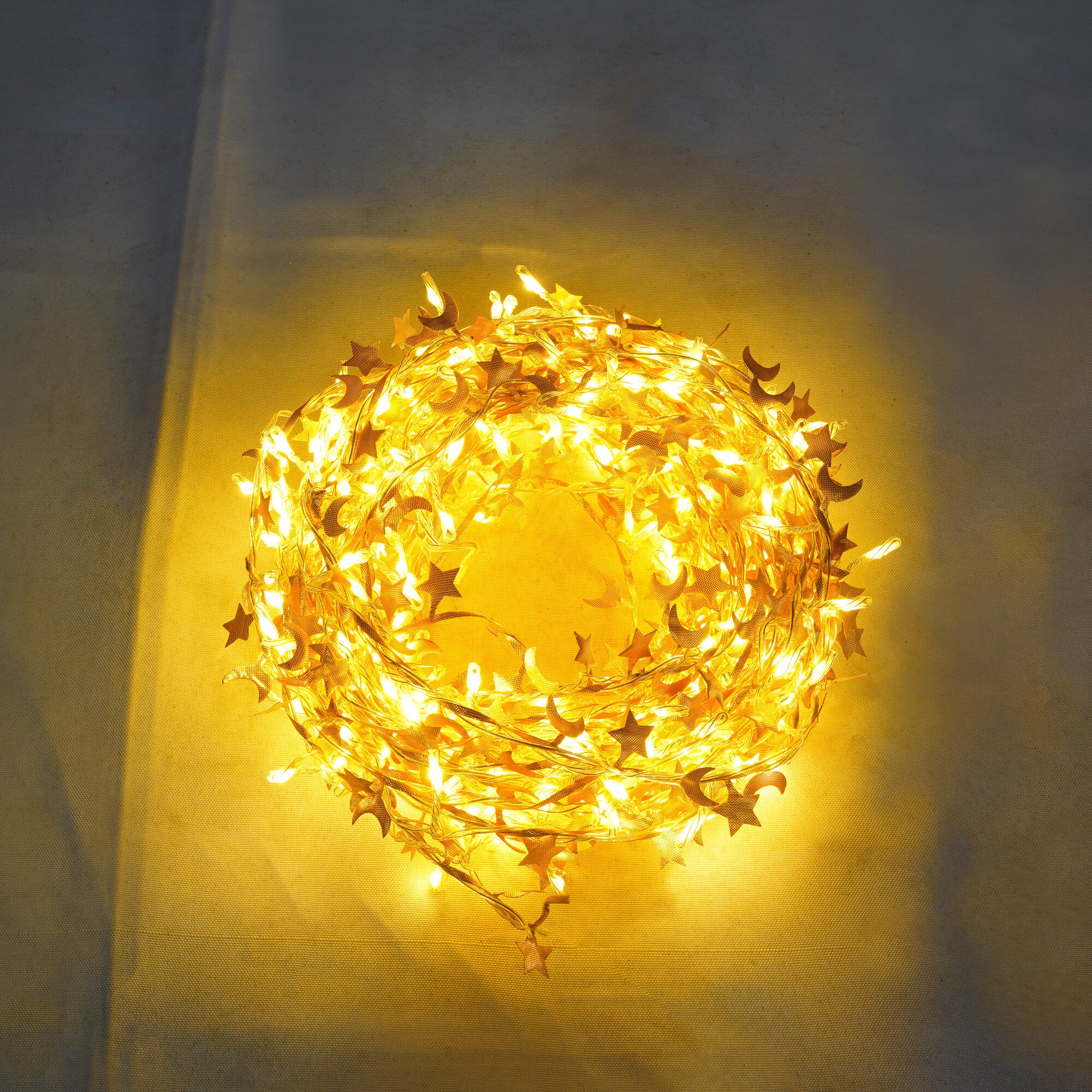 6 Ft Artificial Christmas Tree with LED Star & Moon Lights, 612 Realistic PE Tips, Hinged Green Pine, Sturdy Metal Stand for Indoor Holiday Decor