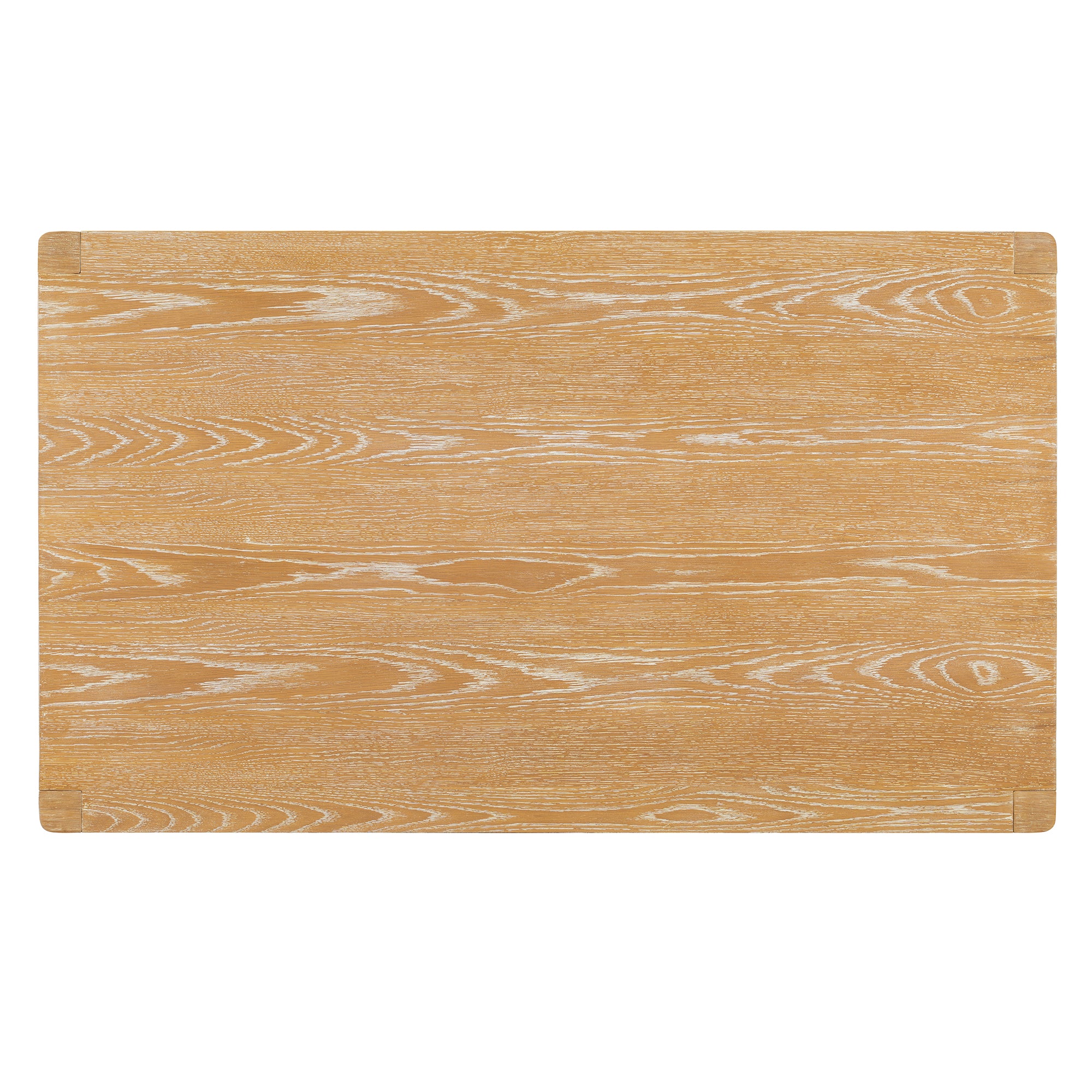 TREXM 7-Piece Retro Rectangular Wood Dining Table Set for 6 - Natural Oak Veneer & MDF with Upholstered Foam Chairs - Spacious Kitchen & Dining Room Furniture - Durable Solid Wood Legs