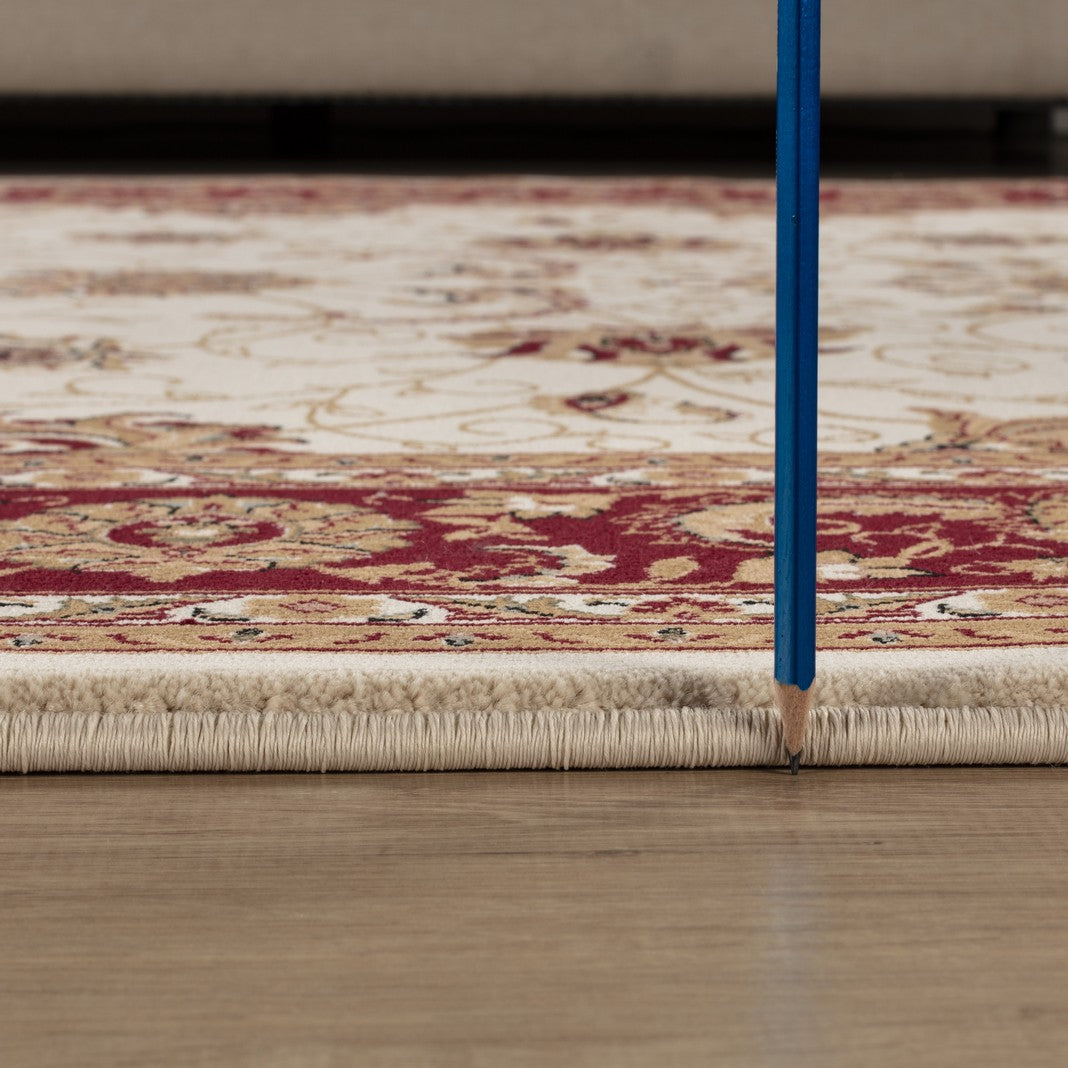 Manchester GC HER5002 Ivory 9'2" x 12'6" Area Rug - Luxury Traditional Oriental Pattern, 100% Polypropylene Pile, Stain Resistant, Kid &amp; Pet Friendly, Made in Turkey