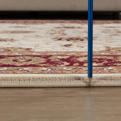 Manchester GC HER5002 Ivory 9'2" x 12'6" Area Rug - Luxury Traditional Oriental Pattern, 100% Polypropylene Pile, Stain Resistant, Kid &amp; Pet Friendly, Made in Turkey