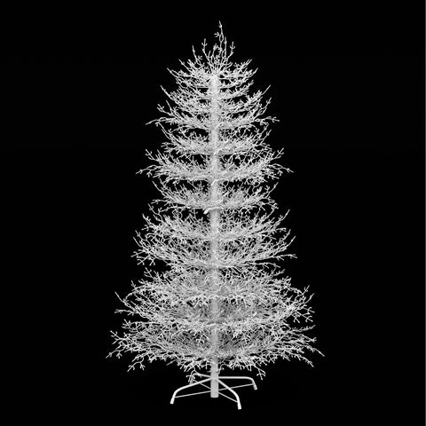 6FT Snow Flocked Aspen Fir Artificial Christmas Tree | Hinged Design with 623 Lush PE Tips & 420 Warm White LED Lights | Stunning Holiday Decor for Home & Party