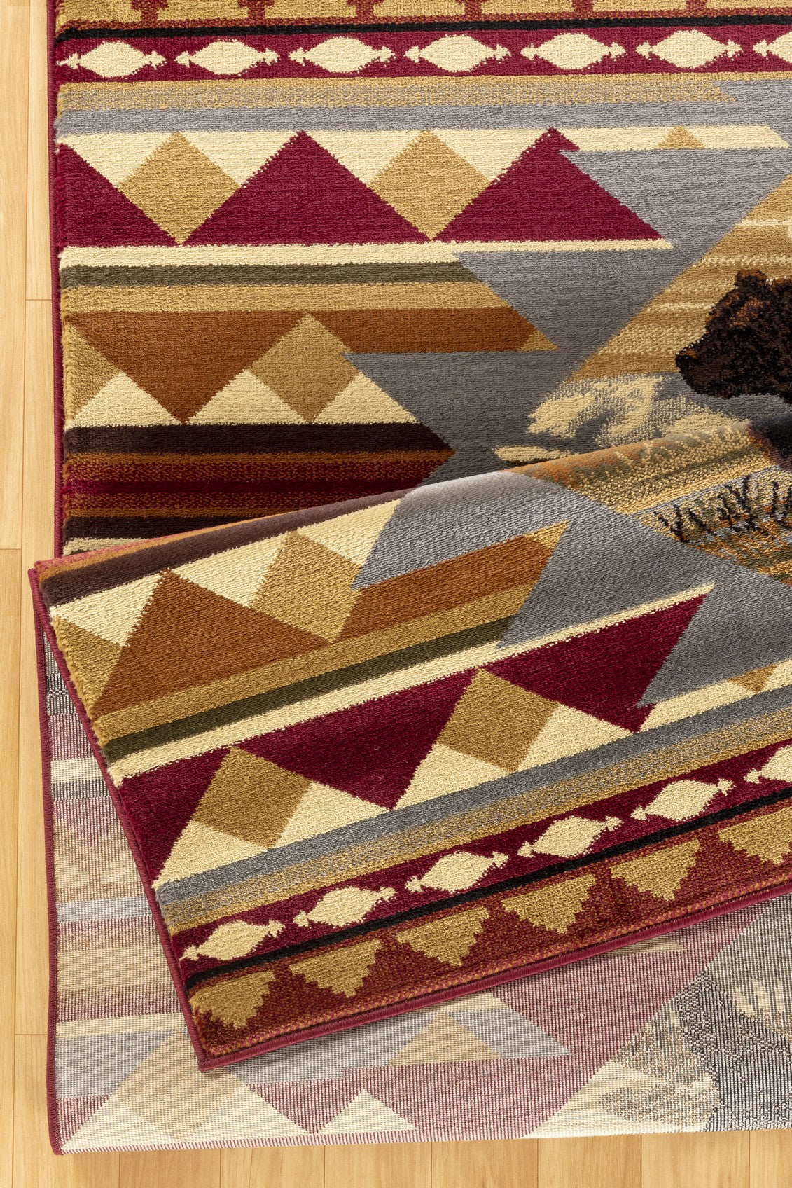 Nature's Nest Red Lodge Area Rug 5'3"x7'3" | 100% Polypropylene Southwest Design | Durable & Stain-Resistant for Living Room, Entryway, High-Traffic Areas