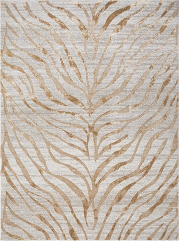 Elegance GC_CNC6007 Gold Animal Skin Pattern Area Rug - 2'7" x 7'3" Soft Polyester, Stain Resistant, Kid & Pet Friendly, Durable for High Traffic Entryways & Living Rooms, Made in Turkey