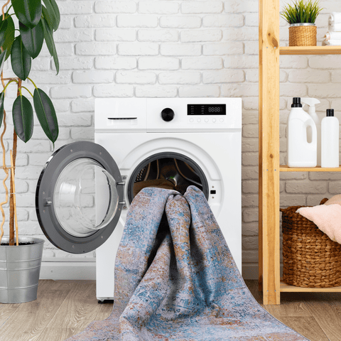 MAVAL Yellow Washable Runner Rug 2'6" x 10' | Soft Polyester Chenille | Non-Slip, Stain-Resistant | Low Pile for Hallway, Kitchen, Entryway | Easy Care Home Decor