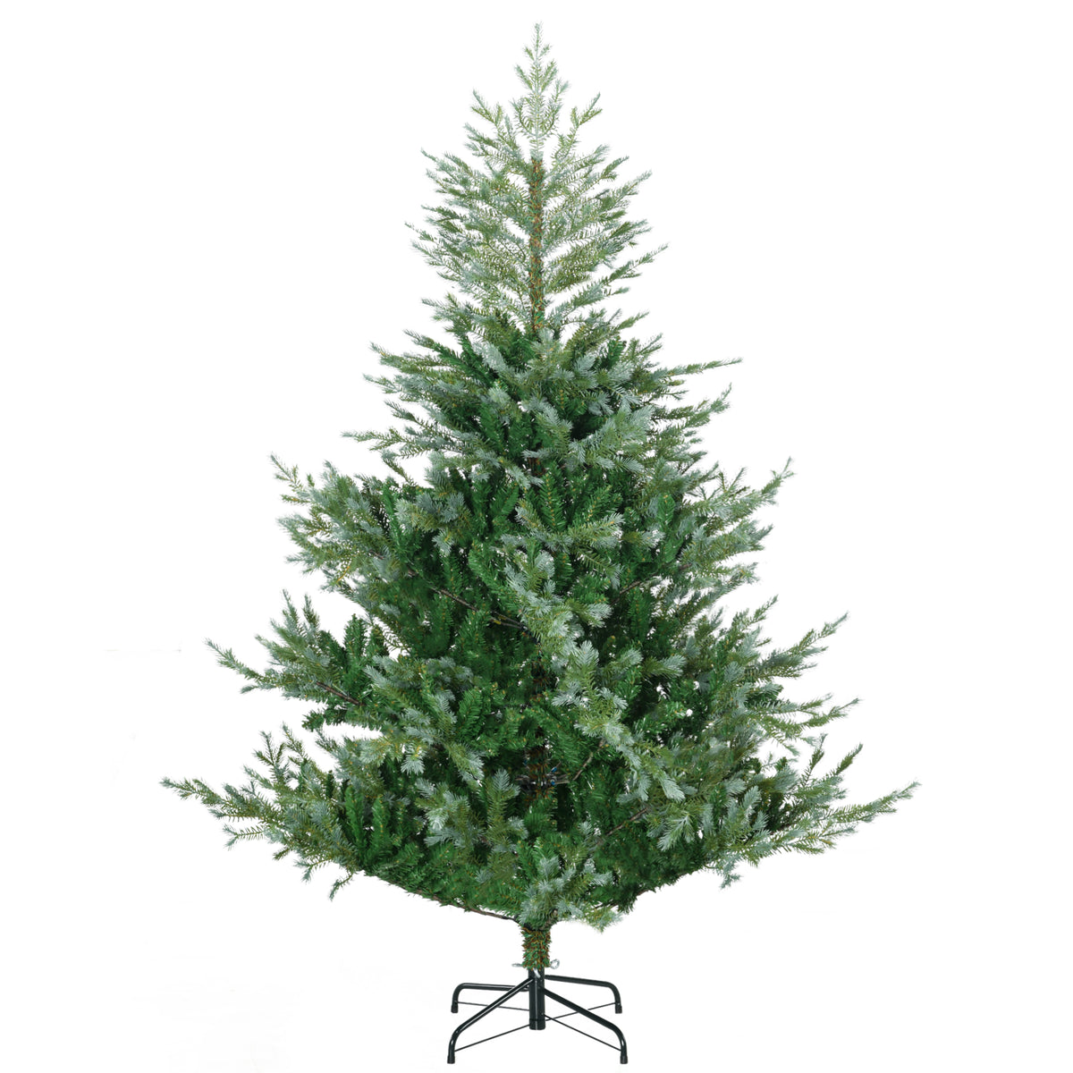 HOMCOM 6ft Artificial Christmas Tree - Wide Shape, 795 Easy-Shape Branches, Auto-Open Design, Flame-Retardant Plastic, Green, Steel Base for Holiday Home Decor