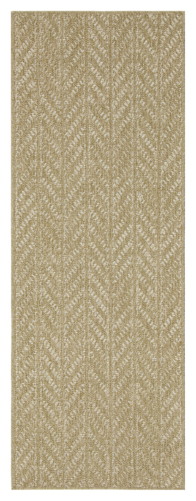 Earth Collection Jute/White 7'10"x10'3" Indoor/Outdoor Area Rug - Durable Polypropylene, Stain Resistant, Easy Clean, Flatweave for Patio, Deck, Living Room