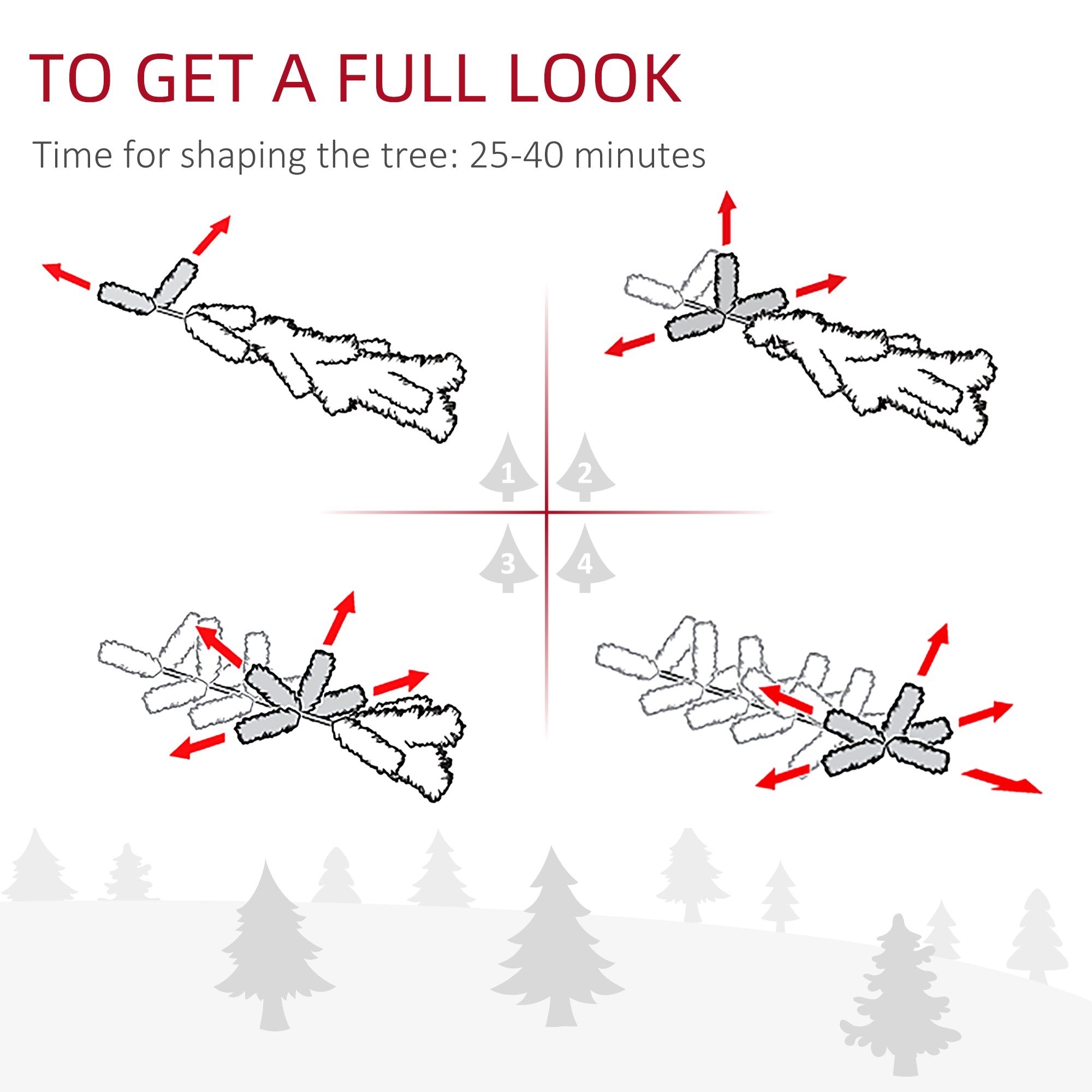 HOMCOM 7.5ft Snow-Flocked Slim Artificial Christmas Tree | Realistic PVC Branches, 738 Tips | Green, Unlit | Sturdy Metal Base for Home Holiday Decor