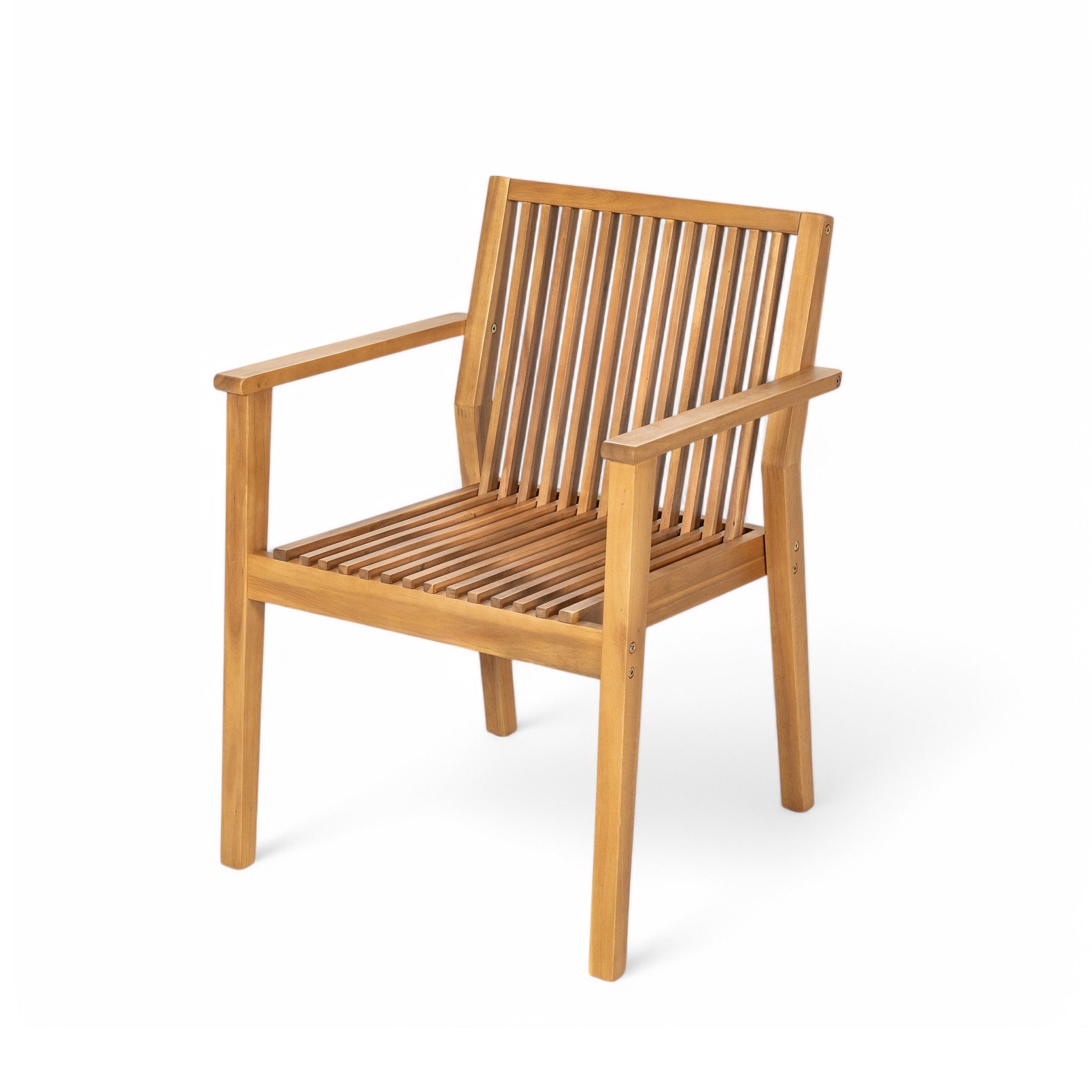 Durable 5-Piece Acacia Wood Patio Furniture Set: Natural Table & 4 Beige Cushioned Chairs for Outdoor Dining, Garden, Deck - Heavy-Duty, All-Weather, 69" Table, 400lb Chairs