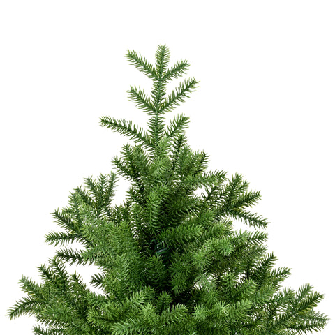 Premium 7FT Realistic Spruce Christmas Tree | Full PE Needles, Hinged Branches for Easy Setup | Lush Green, Unlit, Reusable | Indoor Holiday Decor, Sturdy Metal Stand Included
