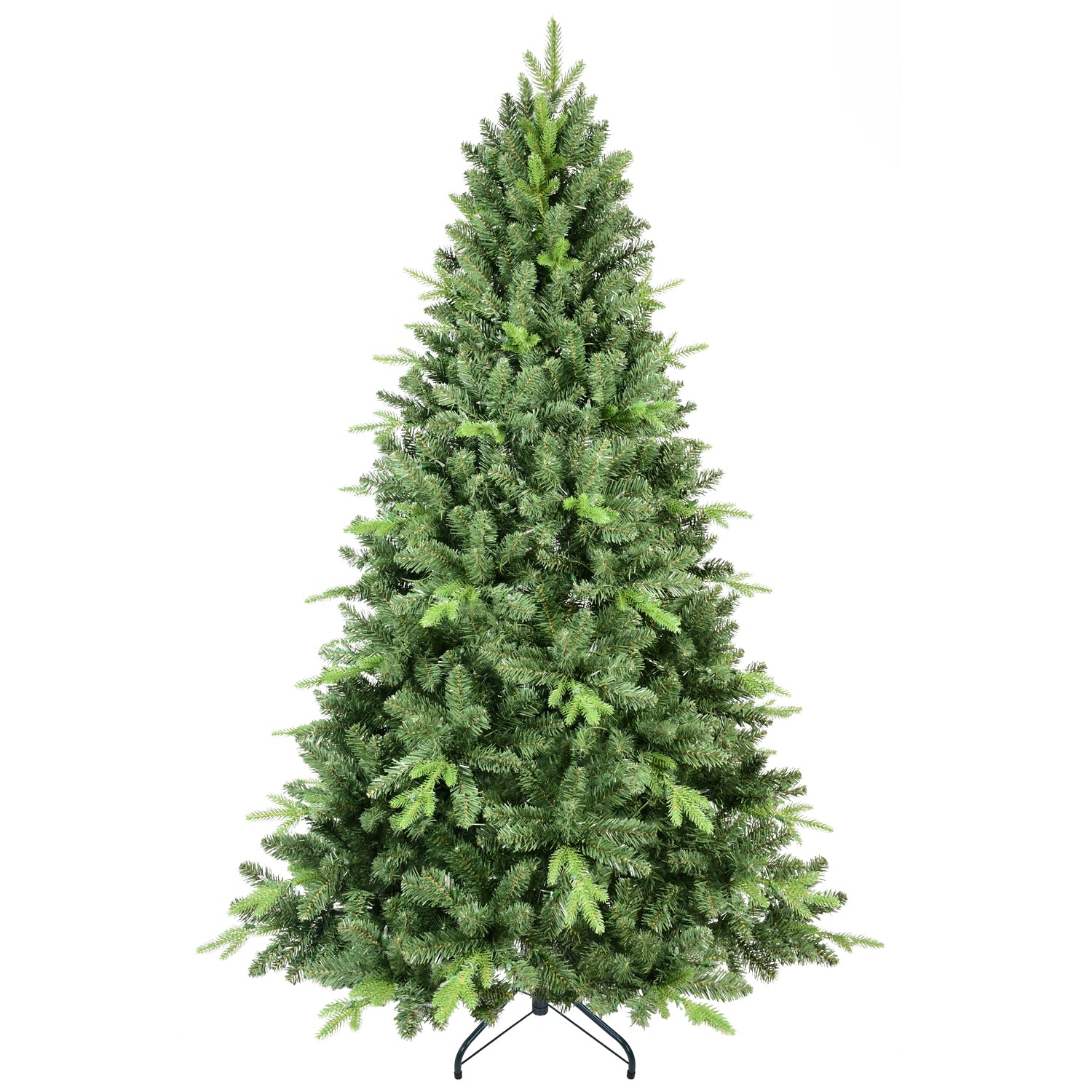7.5FT Classic Green Christmas Tree with 2155 PE+PVC Tips - Realistic Hinged Branches, Easy Assembly, Stable Metal Stand, Full Natural Look for Holiday Home Decor