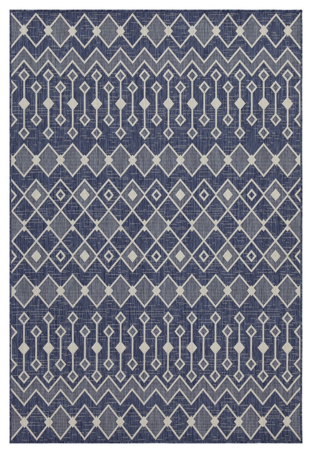 Sunshine GC Blue 2.7x7.3 ft Indoor/Outdoor Area Rug - Stain-Resistant Polypropylene, Flatweave, Easy Clean Patio & Living Room Accent