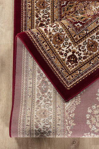 Manchester GC HER5007 Red 2'7" x 9'10" Traditional Medallion Area Rug - 100% Polypropylene Pile, Jute Backing, 0.47" Pile Height, Durable & Stain Resistant, Made in Turkey