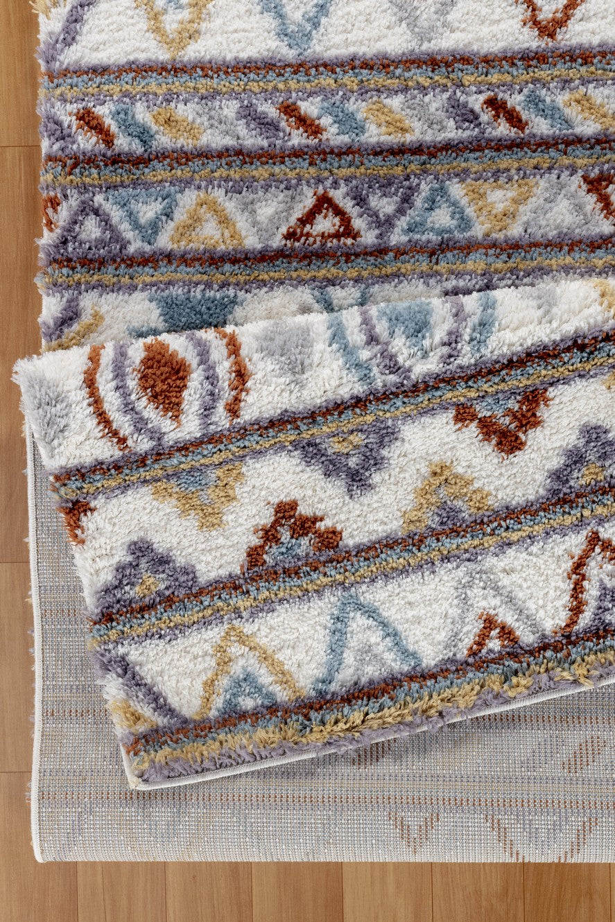 Loft Shag GC_CZY1008 Ivory 5'3" x 7' Shaggy Area Rug - Ultra-Soft 100% Polyester, 1.18" Pile Height, Durable, Stain Resistant, Made in Turkey for Living Room &amp; Bedroom