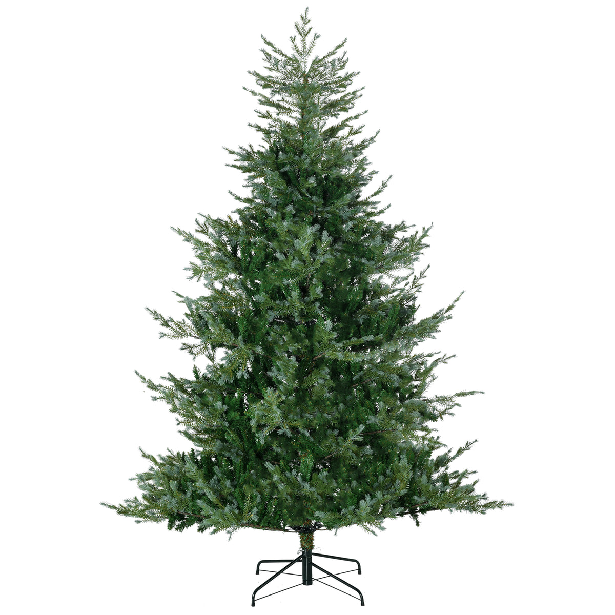 HOMCOM 7.5ft Wide Artificial Christmas Tree - Auto-Open, 1288 Realistic Branches, Flame Retardant Plastic & Steel Base for Indoor Holiday Decor, Easy Assembly, Green