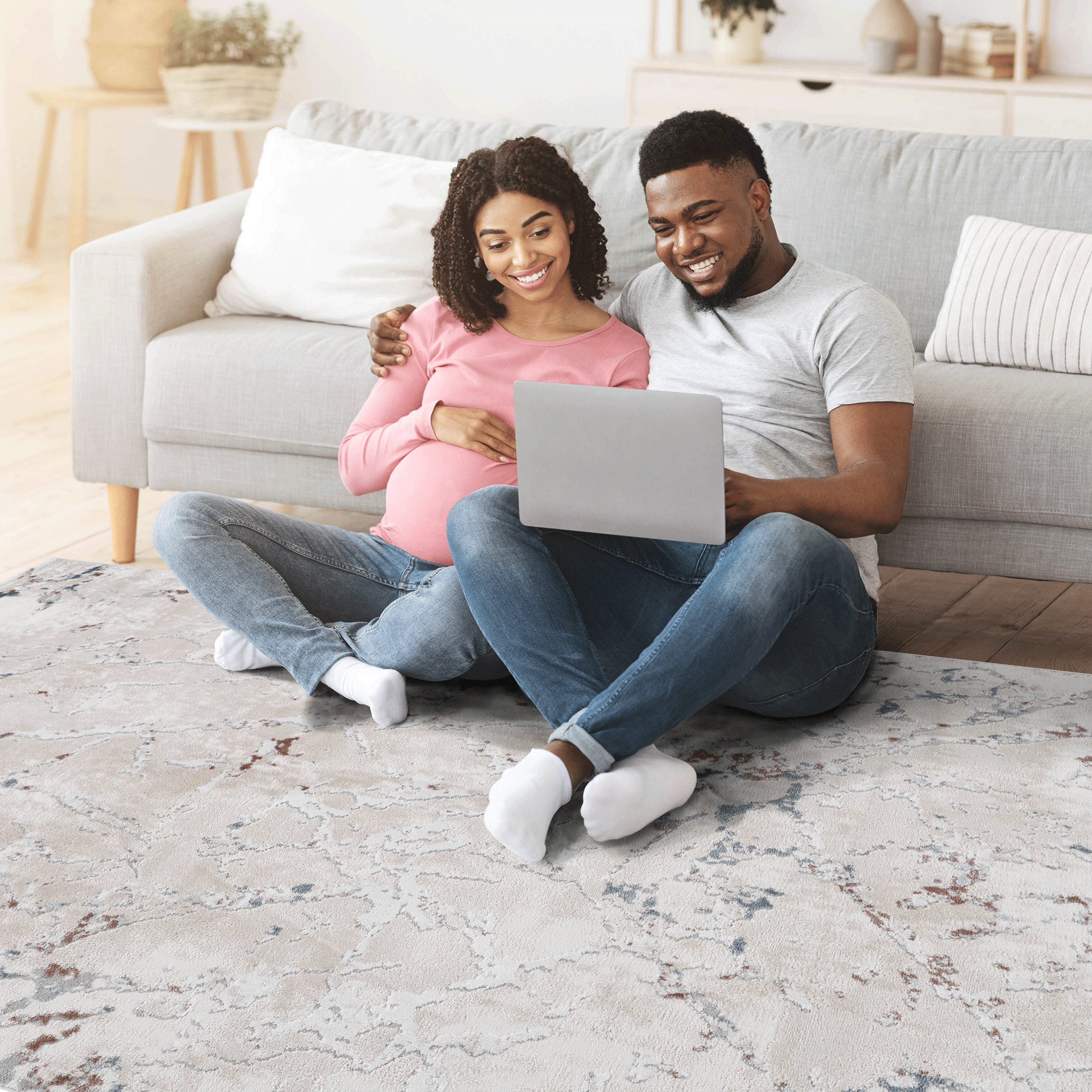 MARFI Collection Multi 2'x8' Runner Rug - Stain Resistant Polyester, Durable Loop Pile, Kid &amp; Pet-Friendly for Living Room, Entryway, Hallway, Durable &amp; Easy Care, Turkish Made