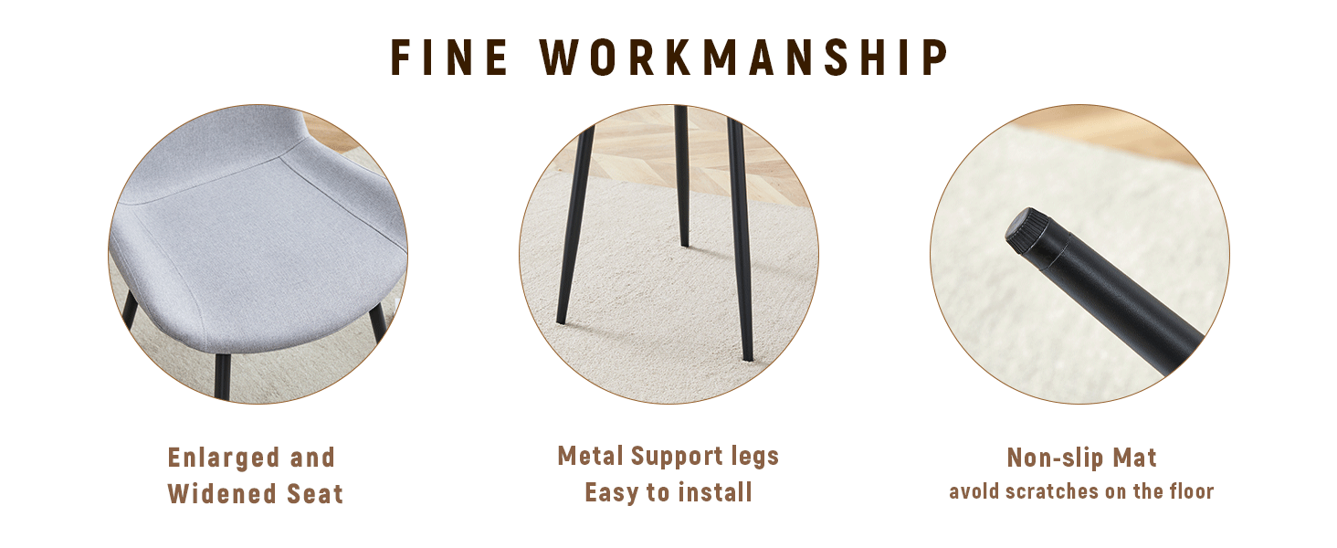 71" Wooden &amp; Black Spliced Dining Table Set with 8 Light Gray Linen Chairs - 30"H Table w/ Storage Shelf, Ergonomic Cushions for Dining Room, Kitchen &amp; Parties