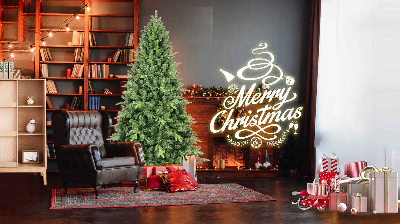 4FT Classic Green Christmas Tree with 636 PE+PVC Tips: Realistic Hinged Branches, Easy Assembly, Stable Metal Stand for Lifelike Holiday Decorating, Home &amp; Indoor Use